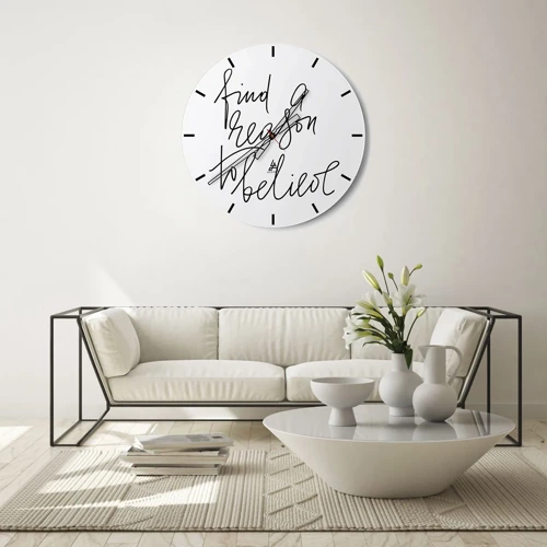 Horloge murale - Pendule murale - C'est possible - 30x30 cm