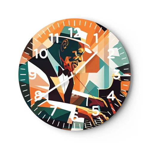 Horloge murale - Pendule murale - C’est tout le jazz - 40x40 cm