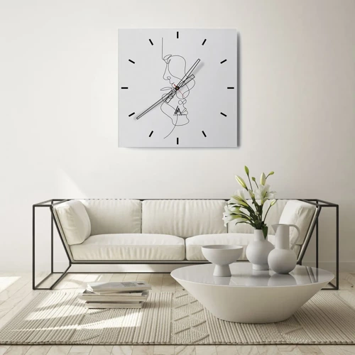 Horloge murale - Pendule murale - Chaleur de désir renaissant - 30x30 cm
