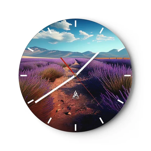 Horloge murale - Pendule murale - Champs parfumés - 30x30 cm