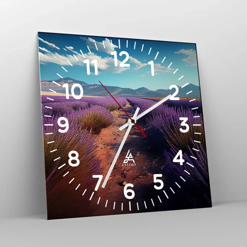 Horloge murale - Pendule murale - Champs parfumés - 30x30 cm