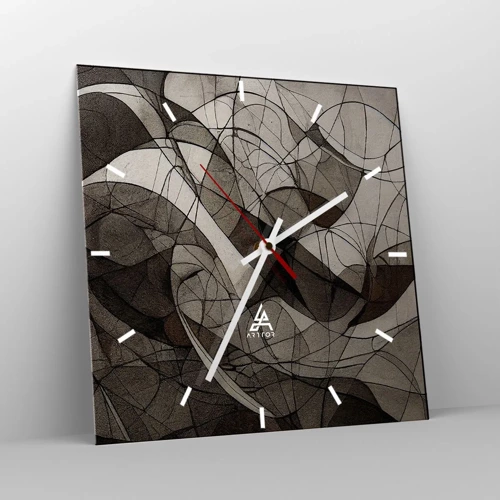 Horloge murale - Pendule murale - Circulation des couleurs de la terre - 30x30 cm