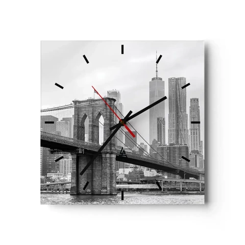 Horloge murale - Pendule murale - Climat New-Yorkais - 30x30 cm