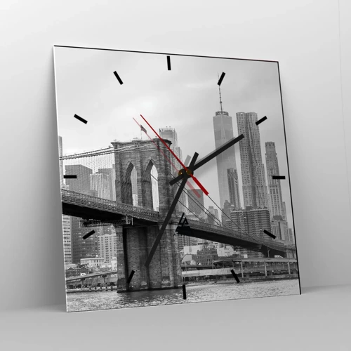 Horloge murale - Pendule murale - Climat New-Yorkais - 30x30 cm