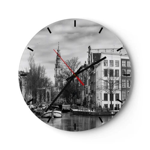 Horloge murale - Pendule murale - Climat d'Amsterdam - 40x40 cm