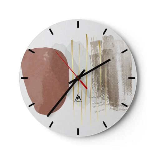 Horloge murale - Pendule murale - Colonnade abstraite - 30x30 cm