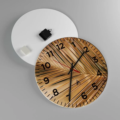 Horloge murale - Pendule murale - Colonnade naturelle - 40x40 cm