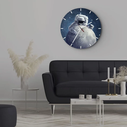 Horloge murale - Pendule murale - Comique de l'espace - 30x30 cm