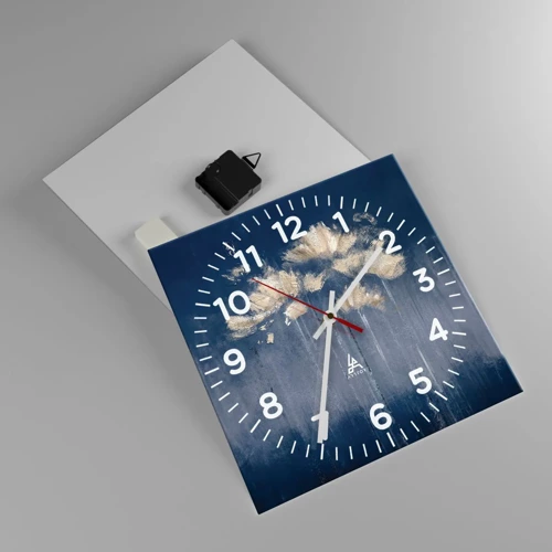 Horloge murale - Pendule murale - Comme des pétales au vent - 30x30 cm