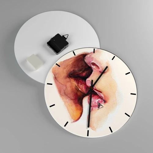 Horloge murale - Pendule murale - Comme le jour et la nuit, la terre et le ciel - 30x30 cm