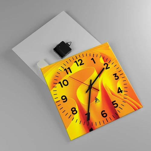 Horloge murale - Pendule murale - Comme les vagues du soleil - 30x30 cm