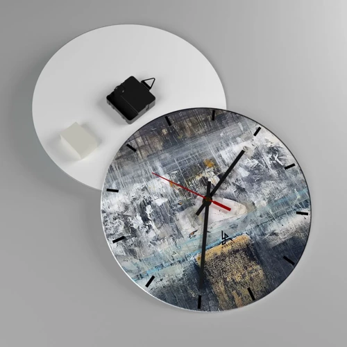 Horloge murale - Pendule murale - Comme sur la glace, comme après décembre - 30x30 cm