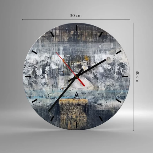 Horloge murale - Pendule murale - Comme sur la glace, comme après décembre - 30x30 cm