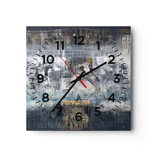 Horloge murale - Pendule murale - Comme sur la glace, comme après décembre - 40x40 cm