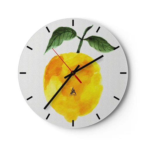 Horloge murale - Pendule murale - Comment reconnaitre le goût du soleil - 30x30 cm