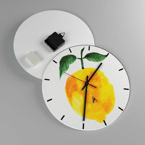 Horloge murale - Pendule murale - Comment reconnaitre le goût du soleil - 30x30 cm