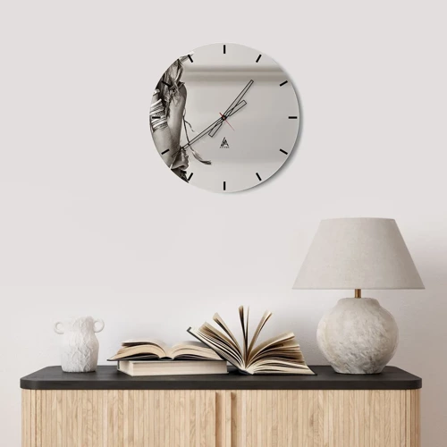 Horloge murale - Pendule murale - Comment va la fille - 40x40 cm