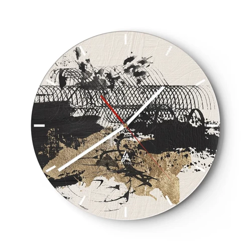 Horloge murale - Pendule murale - Composer avec passion - 40x40 cm