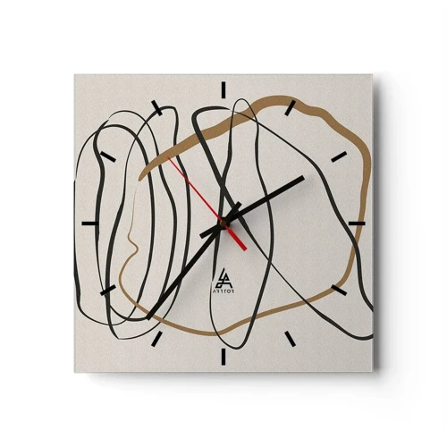 Horloge murale - Pendule murale - Composition – danse en boucle - 30x30 cm