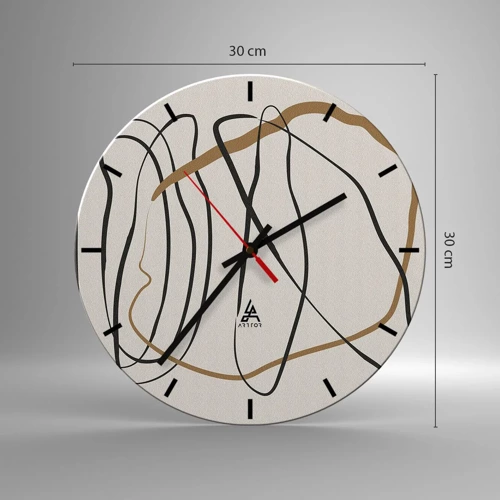 Horloge murale - Pendule murale - Composition – danse en boucle - 30x30 cm