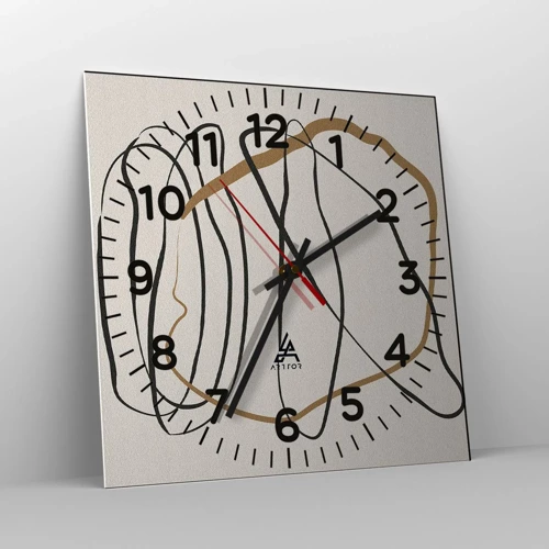 Horloge murale - Pendule murale - Composition – danse en boucle - 30x30 cm