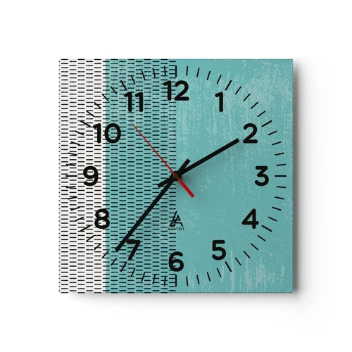 Horloge murale - Pendule murale - Composition équilibrée - 30x30 cm
