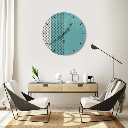 Horloge murale - Pendule murale - Composition équilibrée - 30x30 cm