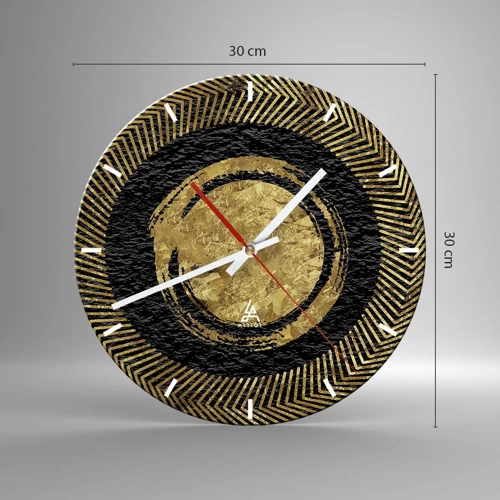 Horloge murale - Pendule murale - Composition glamour - 30x30 cm