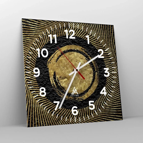 Horloge murale - Pendule murale - Composition glamour - 30x30 cm