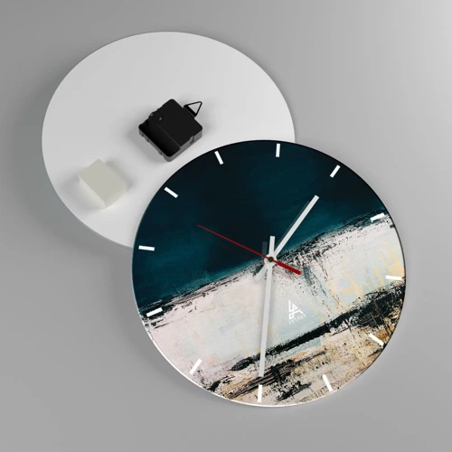 Horloge murale - Pendule murale - Composition horizontale - 30x30 cm