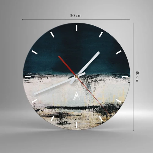 Horloge murale - Pendule murale - Composition horizontale - 30x30 cm