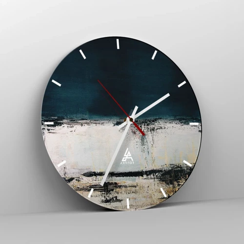 Horloge murale - Pendule murale - Composition horizontale - 30x30 cm