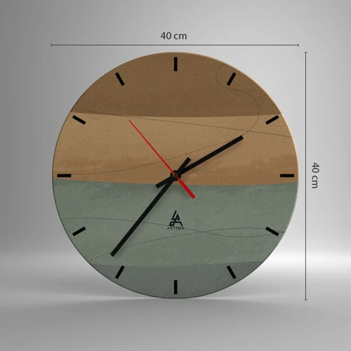 Horloge murale - Pendule murale - Composition horizontale - 40x40 cm