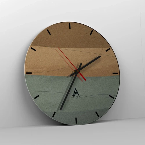 Horloge murale - Pendule murale - Composition horizontale - 40x40 cm