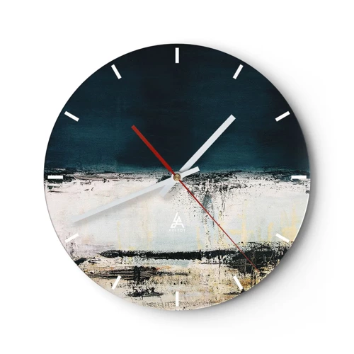Horloge murale - Pendule murale - Composition horizontale - 40x40 cm