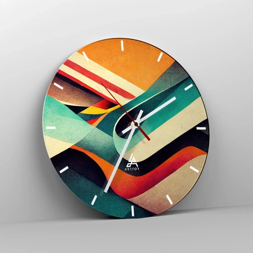 Horloge murale - Pendule murale - Composition intense - 30x30 cm