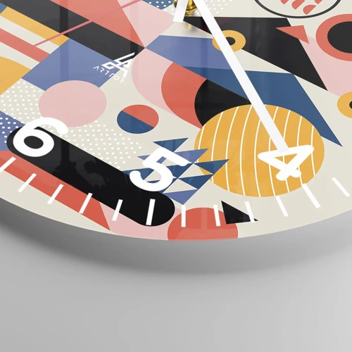 Horloge murale - Pendule murale - Composition : jouer - 30x30 cm