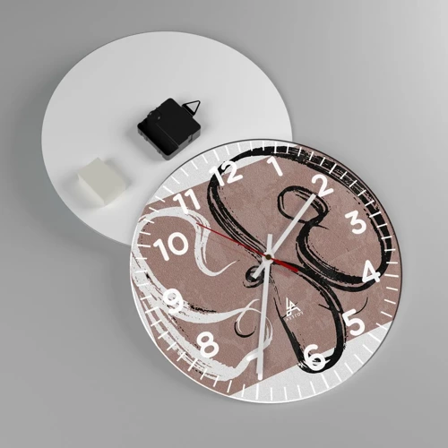 Horloge murale - Pendule murale - Composition – la recherche de la plénitude - 30x30 cm