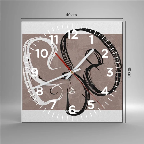 Horloge murale - Pendule murale - Composition – la recherche de la plénitude - 40x40 cm