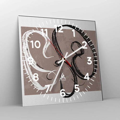 Horloge murale - Pendule murale - Composition – la recherche de la plénitude - 40x40 cm