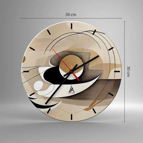 Horloge murale - Pendule murale - Composition : l'essence des choses - 30x30 cm