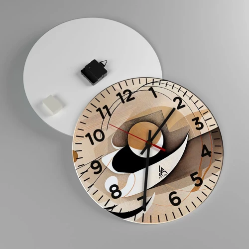 Horloge murale - Pendule murale - Composition : l'essence des choses - 40x40 cm