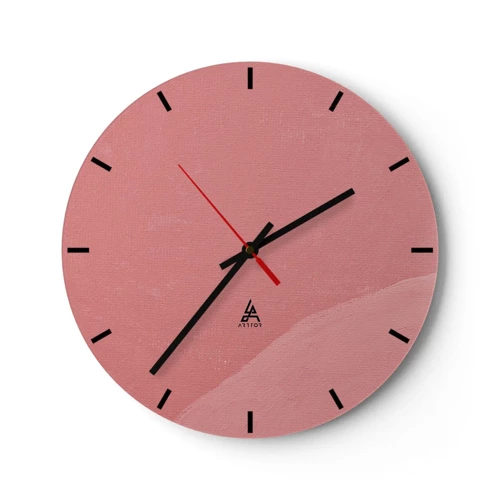 Horloge murale - Pendule murale - Composition organique en rose - 40x40 cm