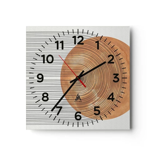 Horloge murale - Pendule murale - Composition solaire - 40x40 cm