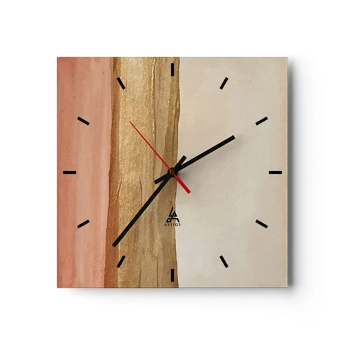 Horloge murale - Pendule murale - Composition verticale - 30x30 cm