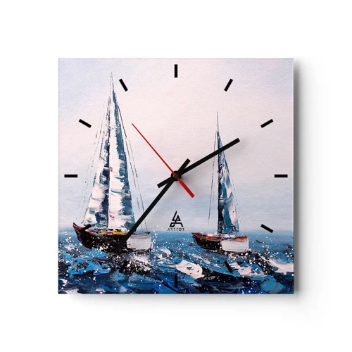 Horloge murale - Pendule murale - Confrérie du vent - 30x30 cm