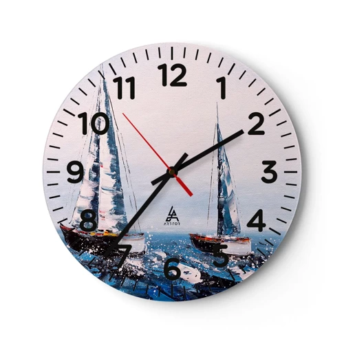 Horloge murale - Pendule murale - Confrérie du vent - 40x40 cm