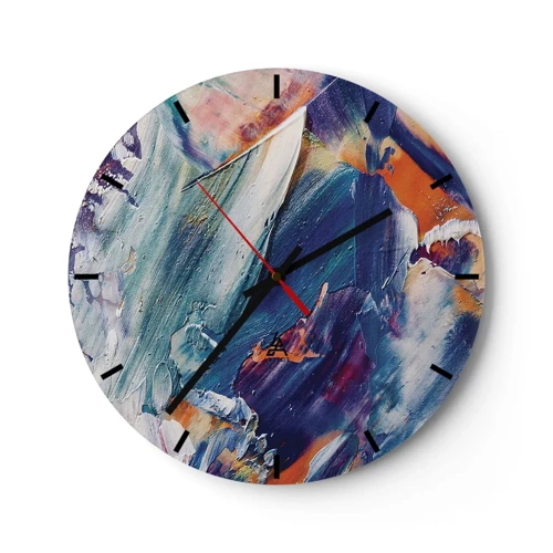 Horloge murale - Pendule murale - Confusion des couleurs - 30x30 cm