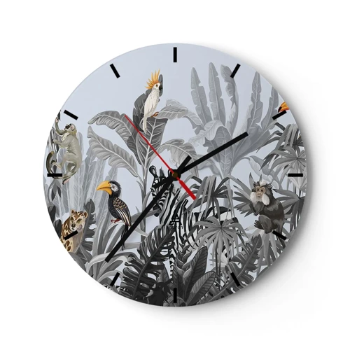 Horloge murale - Pendule murale - Conte de fées africain - 30x30 cm