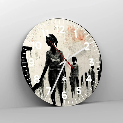 Horloge murale - Pendule murale - Contre la solitude - 30x30 cm